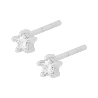 Cartilage Cartel Women's Crystal Star Studs Silver