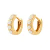 Cartilage Cartel Women's Gold / White Opal Huggies Gold In Multi