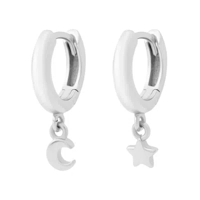 Cartilage Cartel Women's Night Sky Huggies Silver