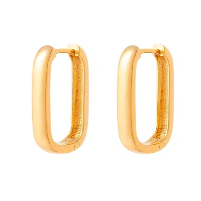 Cartilage Cartel Women's Oval Hoops Gold In Multi