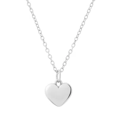 Cartilage Cartel Women's Puffed Heart Necklace - Silver