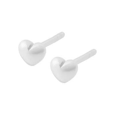 Cartilage Cartel Women's Puffed Heart Studs - Silver