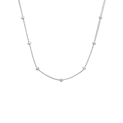 Cartilage Cartel Women's Satellite Bobble Chain Choker Necklace Silver