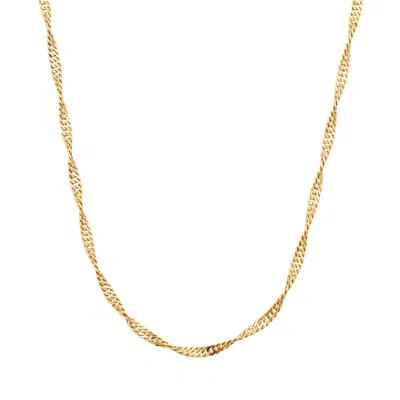Cartilage Cartel Women's Singapore Twist Chain Necklace Gold
