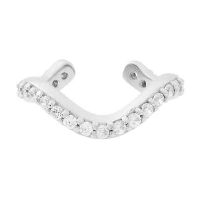 Cartilage Cartel Women's Siren Pavè Ear Cuff - Silver