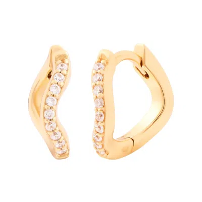 Cartilage Cartel Women's Siren Pavè Huggies - Gold