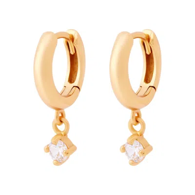 Cartilage Cartel Women's Sparkle Drop Huggies Gold