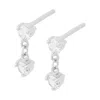 Cartilage Cartel Women's Sparkle Drop Studs Silver