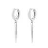 Cartilage Cartel Women's Spiked Hoop Drops Silver In Silver