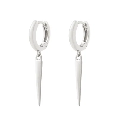 Cartilage Cartel Women's Spiked Hoop Drops Silver