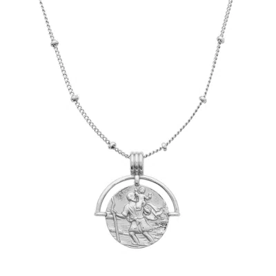 Cartilage Cartel Women's St Christopher Pendant Necklace Silver