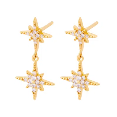 Cartilage Cartel Women's Starburst Cascading Studs Gold