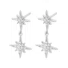 Cartilage Cartel Women's Starburst Cascading Studs Silver