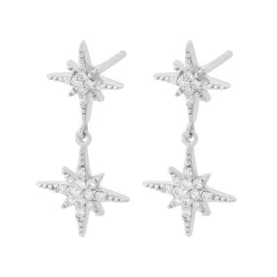 Cartilage Cartel Women's Starburst Cascading Studs Silver