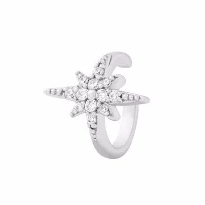 Cartilage Cartel Women's Starburst Ear Cuff Silver