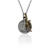 Cartography Men's American Prayer - St. Sebastian And Palm Tree Necklace In Sterling Silver And Brass