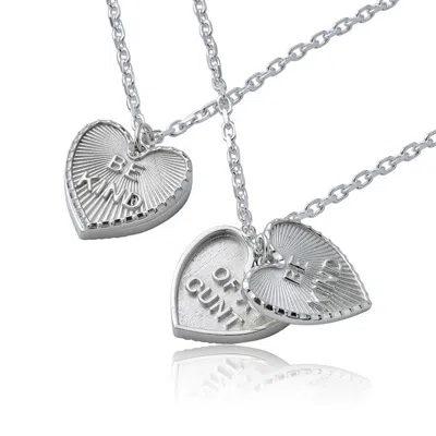 Cartography Men's Be Kind Of A Cunt - Heart Necklace In Sterling Silver