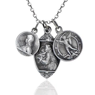 Cartography Men's Beastly Souls - Patron Saints Of Animals Necklace In Sterling Silver