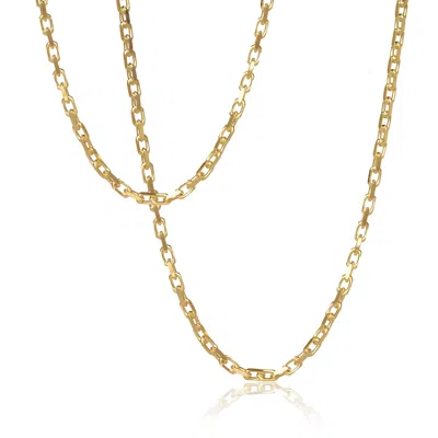 Cartography Men's Beats - Rectangular Chain In Gold Vermeil