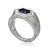 Cartography Men's Black / Silver Salty - Salt And Pepper Diamond Ring In Sterling Silver
