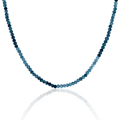 Cartography Men's Blue / Silver Joni - Faceted Sapphire Bead Necklace In Multi