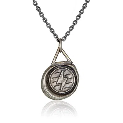 Cartography Men's C B G B - Lightening Bolt Necklace In Sterling Silver