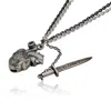 Cartography Men's Cunt Dagger In Heart - Anatomical Heart Necklace In Sterling Silver