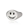 Cartography Men's Eat Shit - Smiley Ring In Sterling Silver