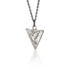 Cartography Men's Folk And Roll - Peace And Music Necklace In Sterling Silver