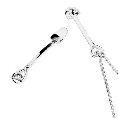 Cartography Men's For Spilling - Spoon Shovel Necklace In Sterling Silver
