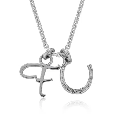 Cartography Men's Go Luck Yourself - Eff'n Horseshoe Necklace In Sterling Silver