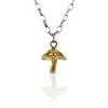 Cartography Men's Gold Grace - Mushroom Necklace In Brass And Sterling Silver