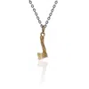 Cartography Men's Gold / Silver Axe - Necklace In Brass