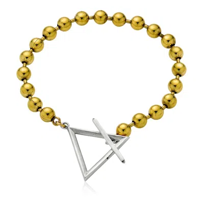 Cartography Men's Gold / Silver D I Y - Brass Ball Chain Bracelet In Multi