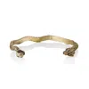 Cartography Men's Gold Sinead O'connor - Lion And Cobra Cuff In Brass