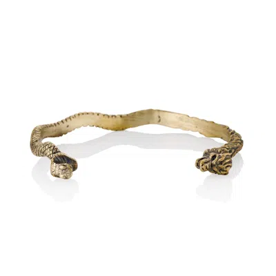 Cartography Men's Gold Sinead O'connor - Lion And Cobra Cuff In Brass