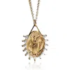 Cartography Men's Gold / White Iris The Greek Goddess Of Rainbows - Necklace In 14k Solid Gold