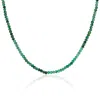 Cartography Men's Green oz - Faceted Emerald Bead Necklace In Green
