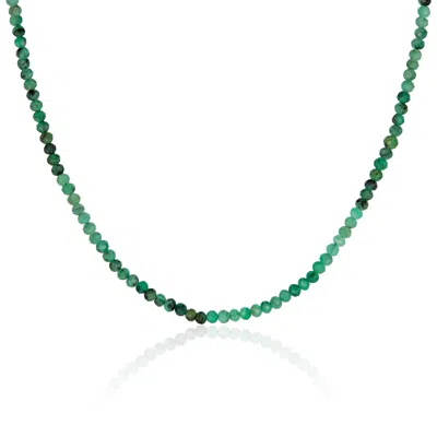 Cartography Men's Green oz - Faceted Emerald Bead Necklace