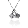Cartography Men's Grey / Silver Salt Air Salt Water - Alchemy Symbols Sterling Silver Necklace