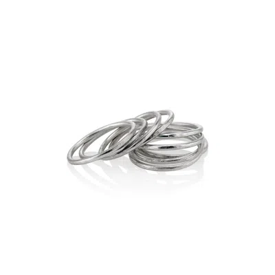 Cartography Men's Hammered - Sterling Silver Rings