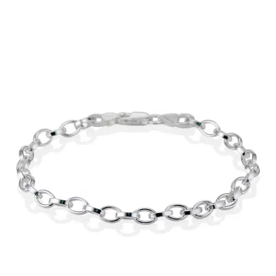 Cartography Men's Loops - Oval Link Bracelet In Sterling Silver