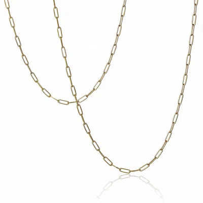 Cartography Men's Paperclip - Classic Chain Link In Gold Vermeil