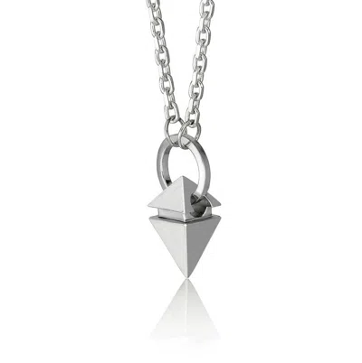 Cartography Men's Pyramid Club - Pyramid Necklace In Sterling Silver