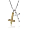 Cartography Men's Robert - Cross Necklace In Sterling Silver And Brass