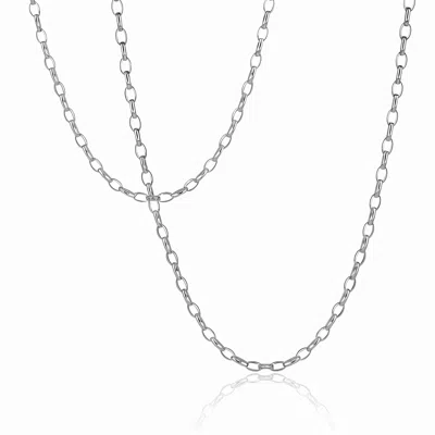 Cartography Men's Rolo Yolo - Oval Link Necklace In Sterling Silver