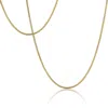 Cartography Men's Rounded - Box Link Necklace In Gold Vermeil
