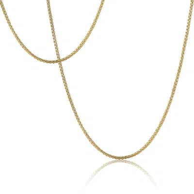 Cartography Men's Rounded - Box Link Necklace In Gold Vermeil