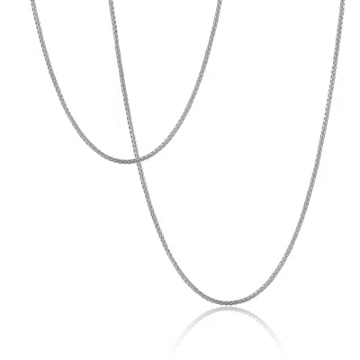Cartography Men's Rounded - Box Link Necklace In Sterling Silver