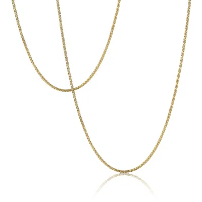 Cartography Men's Rounded Box Link Necklace In Gold Vermeil